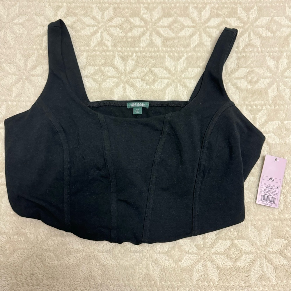 NWT Black Crop Top